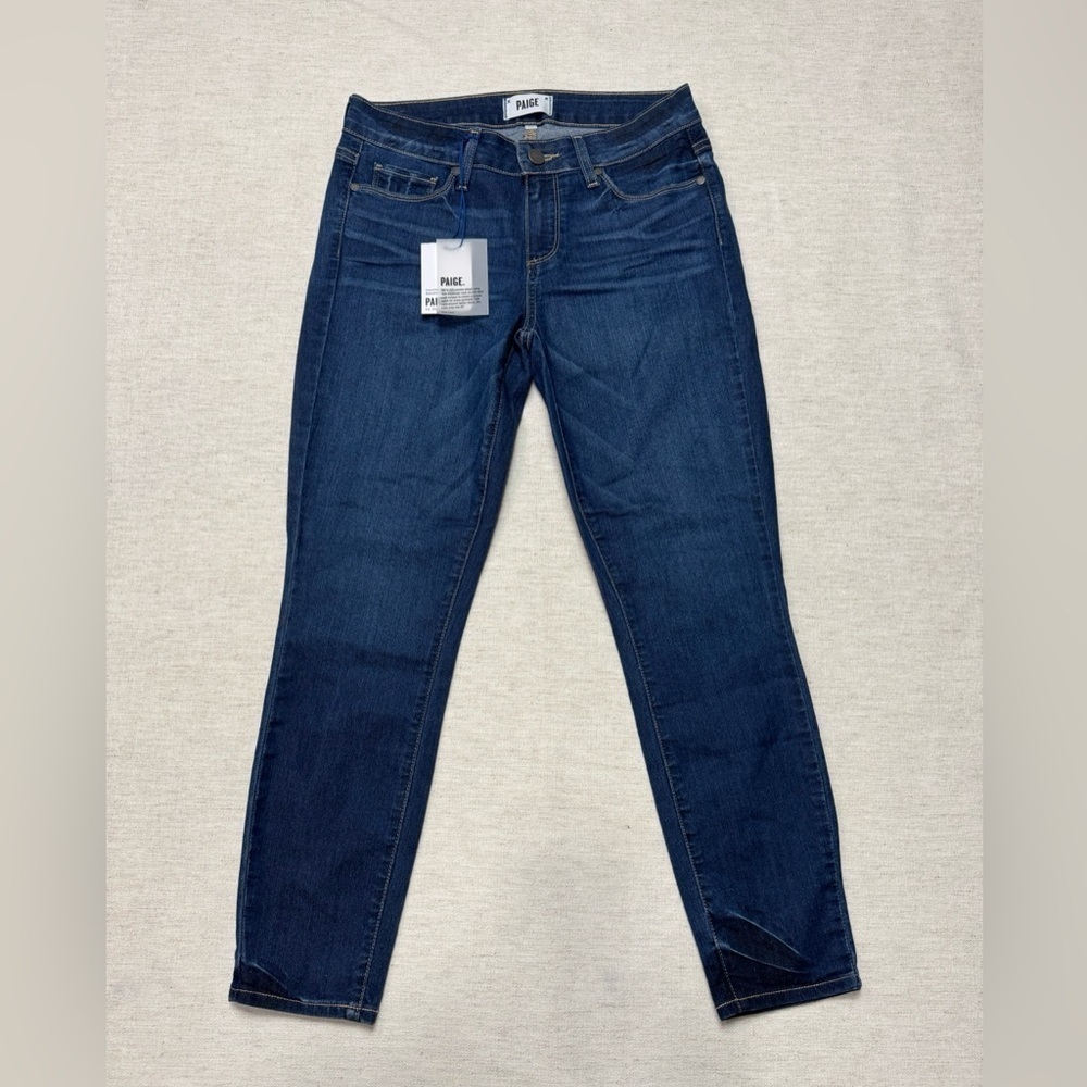 Paige Womens Denim Jeans Verdugo Crop Blue 28 Medium Wash Cotton Blend Classic